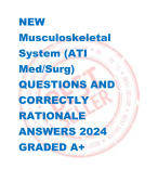 NEW  Musculoskeletal  System (ATI  Med/Surg) QUESTIONS AND  CORRECTLY  RATIONALE ANSWERS 2024  GRADED A+