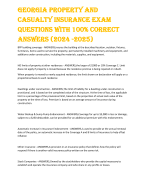 Georgia Property and  Casualty Insurance Exam  Questions With 100% Correct  Answers (2024 -2025)