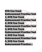 NYS Tow Truck  Endorsement Practice Test  1, NYS Tow Truck  Endorsement Practice Test  2, NYS Tow Truck  Endorsement Practice Test  3, NYS Tow Truck 
