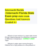 Internachi florida  //Internachi Florida State  Exam prep state exam  Questions And Answers  Graded A+