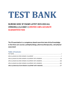 TEST BANK NURSING MISC 3P EXAMS LATEST 2023-2024 ALL  VERSION1,2,3,4 AND 5 |VERIFIED 100% ACCURATE  GUARANTEED PASS