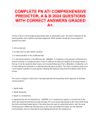 COMPLETE PN ATI COMPREHENSIVE PREDICTOR, A & B 2024 QUESTIONS WITH CORRECT ANSWERS GRADED A+.