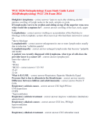 WGU D236 Pathophysiology Exam Study Guide Latest  2024|Pathophysiology WGU 236 Exam 2024