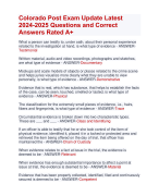 Colorado Post Exam Update Latest 2024-2025 Questions and Correct  Answers Rated A+  | Verified Colorado Post Actual Exam Update Latest 2024-2025 Questions and Accurate Solutions All Verified Aranking Allpass 