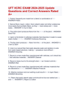 UFT IICRC EXAM 2024-2025 Update  Questions and Correct Answers Rated  A+ | Verified UFT IICRC Actual Exam Update Latest 2024 Quiz with Accurate Aranking Allpass