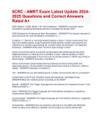 IICRC - AMRT Exam Latest Update 2024- 2025 Questions and Correct Answers  Rated A+ | Verified IICRC - AMRT Actual Exam Update 2024 Quiz with Accurate Solutions Aranking Allpass 