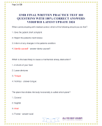 EMR FINAL WRITTEN PRACTICE TEST 100 QUESTIONS WITH 100% CORRECT ANSWERS VERIFIED LATEST UPDATE 2024