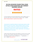 NR 508 ADVANCED PHARM FINAL EXAM ACTUAL EXAM QUESTIONS AND CORRECT ANSWERS AGRADE