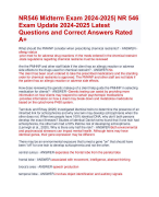 NR546 Midterm Exam 2024-2025| NR 546  Exam Update 2024-2025 Latest  Questions and Correct Answers Rated  A+ | Verified NR 546  Exam Actual Update 2024 Quiz with Accurate Solutions Aranking Allpass 