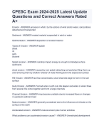 CPESC Exam 2024-2025 Latest Update  Questions and Correct Answers Rated  A+ | Verified CPESC Actual Exam 2024 Quiz with Accurate Solutions Aranking Allpass 