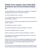 CPESC Exam Update Latest 2024-2025  Questions and Correct Answers Rated  A+ | Verified CPESC Exam  2024 Quiz with Accurate Solutions Aranking Allpass