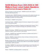 Nr599 Midterm Exam 2024-2025| Nr 599 Midterm Exam Latest Update Questions and Correct Answers Rated A+ | Verified Nr 599 Actual Exams Update 2024 Final Exam TestExam Quiz with Accurate Solutions Aranking Allpass 