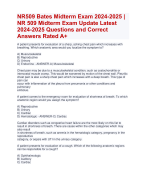 Nr509 Midterm Exams 2024-2025| Nr 509 Midterm Exam Latest Update Questions and Correct Answers Rated A+ | Verified Nr 509 Actual Exams Update 2024 Final Exam TestExam Quiz with Accurate Solutions Aranking Allpass