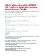 NR 509 Midterm Exam 2024-2025 Questions and  Correct Answers Rated A+ | NR509 Actual Exam Update 2024 Quiz with Accurate Solutions Aranking Allpass