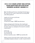 NSCA CSCS EXAM LATEST 2024 ACTUAL  EXAM QUESTIONS WITH DETAILED  ANSWERS (ALREADY GRADED A+)
