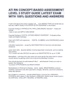 ATI RN CONCEPT-BASED ASSESSMENT  LEVEL 3 STUDY GUIDE LATEST EXAM  WITH 100% QUESTIONS AND ANSWERS 