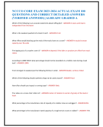 NCCCO CORE EXAM 2023-2024 ACTUAL EXAM 100  QUESTIONS AND CORRECT DETAILED ANSWERS  (VERIFIED ANSWERS) |ALREADY GRADED A
