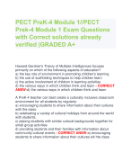 PECT PreK-4 Module 1//PECT  Prek-4 Module 1 Exam Questions  with Correct solutions already  verified |GRADED A