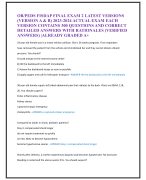 OB/PEDS FISDAP FINAL EXAM 2 LATEST VERSIONS  (VERSION A & B) 2023-2024 ACTUAL EXAM EACH  VERSION CONTAINS 300 QUESTIONS AND CORRECT  DETAILED ANSWERS WITH RATIONALES (VERIFIED  ANSWERS) |ALREADY GRADED A+