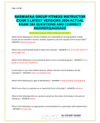NASM-AFAA GROUP FITNESS INSTRUCTOR EXAM 3 LATEST VERSIONS 2024 ACTUAL EXAM 300 QUESTIONS AND CORRECT ANSWERS AGRADE