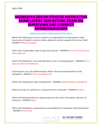 NASM-AFAA GROUP FITNESS INSTRUCTOR EXAM LATEST 2024 ACTUAL EXAM 300 QUESTIONS AND CORRECT ANSWERS AGRADE