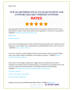 NUR 243 HONDROS FINAL EXAM QUESTIONS AND ANSWERS 2024-2025 VERIFIED ANSWERS 