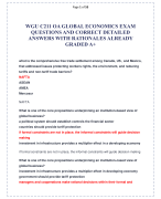 WGU C211 OA GLOBAL ECONOMICS EXAM QUESTIONS AND CORRECT DETAILED ANSWERS WITH RATIONALES ALREADY GRADED A+