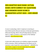 HESI ADAPTIVE QUIZ EXAM ( ACTUAL EXAM ) WITH CORRECT 50+ QUESTIONS AND ANSWERS GOOD SCORE IS GUARANTEED LATEST 2024 – 2025 GRADE A+   