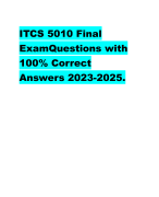 ITCS 5010 Final ExamQuestions with 100% Correct Answers 2023-2025