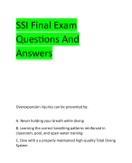 SSI Final Exam Questons And Answers