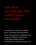 VMO OSFM exam2024-with 100% verifed solutons - tutor verifed