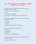  2024 CTR EXAM QUESTIONS & CORRECT ANSWERS  GRADED A LATEST EXAM
