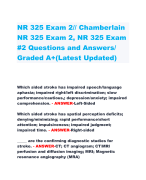 NR 325 Exam 2// Chamberlain  NR 325 Exam 2, NR 325 Exam  #2 Questions and Answers/  Graded A+(Latest Updated)