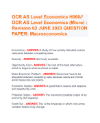 OCR AS Level Economics H060//  OCR AS Level Economics (Micro) :  Revision 02 JUNE 2023 QUESTION  PAPER: Macroeconomics