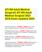 ATI RN Adult Medical  Surgical// ATI RN Adult  Medical Surgical 2023 2019 Exam Updated 2024