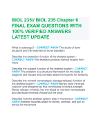 BIOL 235// BIOL 235 Chapter 6 FINAL EXAM QUESTIONS WITH  100% VERIFIED ANSWERS  LATEST UPDATE