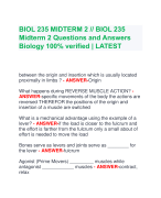 BIOL 235 MIDTERM 2 // BIOL 235  Midterm 2 Questions and Answers  Biology 100% verified | LATEST