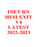 INET RN HESI EXIT EXAM VERSION 4 QUESTIONS AND CORRECT ANSWERS LATEST  2022-2023