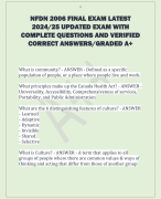 NFDN 2006 FINAL EXAM LATEST  2024/25 UPDATED EXAM WITH  COMPLETE QUESTIONS AND VERIFIED  CORRECT ANSWERS/GRADED A+