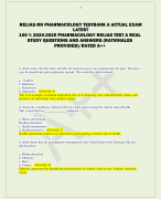 RELIAS RN PHARMACOLOGY TESTBANK A ACTUAL EXAM LATEST 100 % 2024-2025 PHARMACOLOGY RELIAS TEST A REAL  STUDY QUESTIONS AND ANSWERS (RATIONALES  PROVIDED)/RATED A++