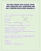 OB/PEDs FISDAP 2024 ACTUAL EXAM  WITH COMPLETE 250+ QUESTIONS AND  100% VERIFIED SOLUTIONS/GRADED A+