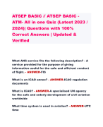 ATSEP BASIC // ATSEP BASIC - ATM- All in one Quiz (Latest 2023 /  2024)| Questions with 100%  Correct Answers | Updated &  Verified