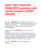 RADT 1001// Radt1001 EXAM WITH questions with  correct answers LATEST  UPDATE