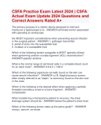 CSFA Practice Exam Latest 2024 | CSFA  Actual Exam Update 2024 Questions and  Correct Answers Rated A+ | Verified CSFA Practice Exam 2024 Quiz with Accurate Solutions Aranking Allpass 