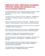 CSFA Exam 2024 | CSFA Study Compilation  CTM Exam Update 2024 Questions and  Correct Answers Rated A+ | Verified CSFA Exam 2024 Quiz with Accurate Solutions Aranking Allpass 