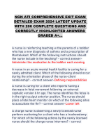 NGN ATI COMPREHENSIVE EXIT EXAM DETAILED EXAM 2024 LATEST UPDATE WITH 200 COMPLETE QUESTIONS AND CORRECTLY HIGHLIGHTED ANSWERS GRADED A+…