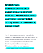 Nr302 final comprehensive exam questions and correct detailed answers(verified answers) newest 2024- 2025| already graded a+| brand new!!