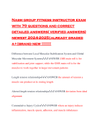 Nasm group fitness instructor exam with 70 questions and correct detailed answers( verified answers) newest 2024-2025|already graded a+|brand new !!!!!!!