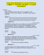 NURS 6630 MIDTERM EXAM QUESTIONS &  CORRECT ANSWERS GRADED A WALDEN  UNIVERSITY
