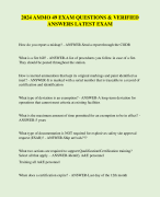 2024 AMMO 49 EXAM QUESTIONS & VERIFIED  ANSWERS LATEST EXAM